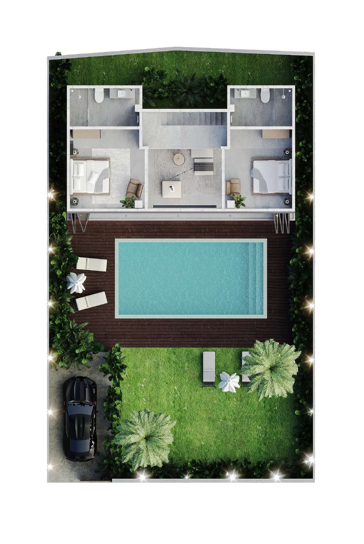Villa CORE 2 upper floor plan