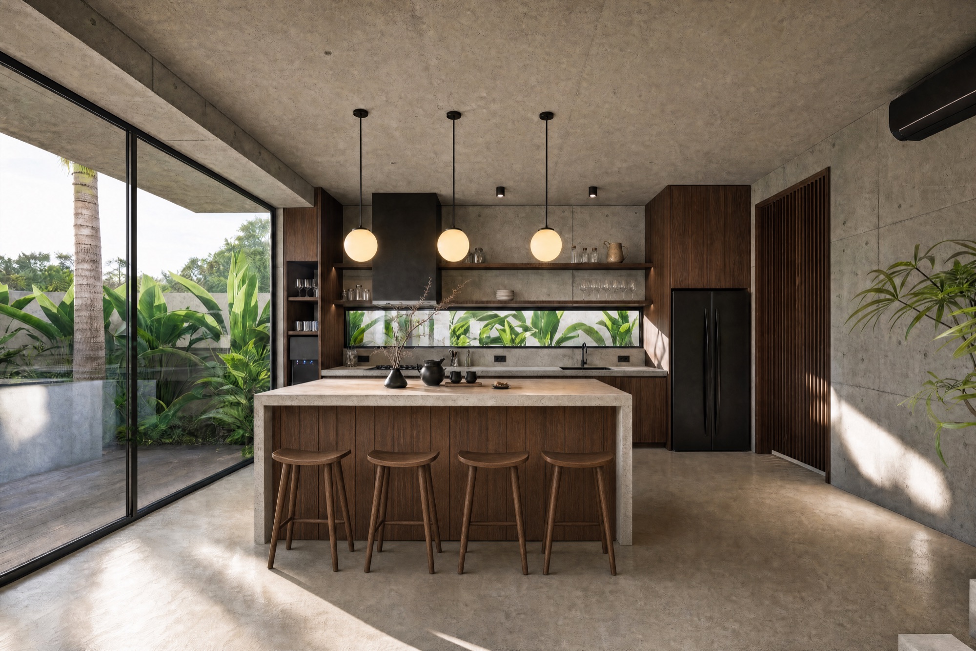 Kitchen and island (visualisation)